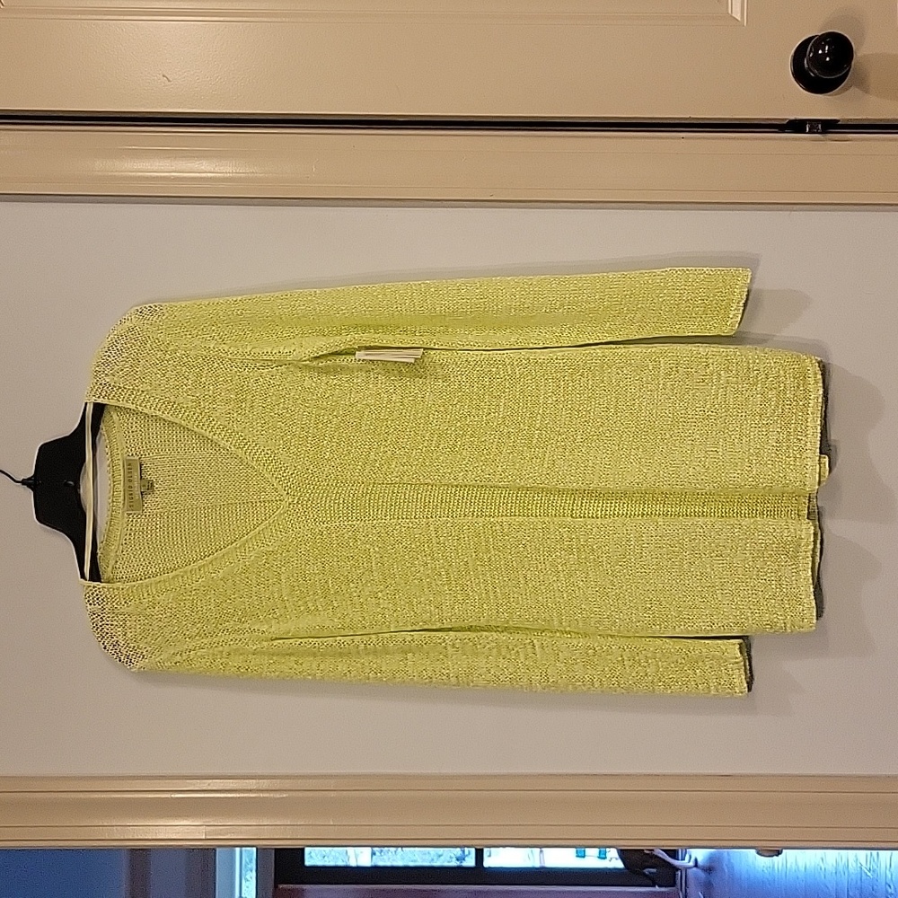 Sigrid Olsen S Neon Yellow Green Sweater NWT